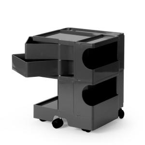 ボビーワゴン ブラック ２段２トレイ BOBY WAGON BLACK B-LINE ビーライン ジョエ・コロンボ 多機能ワゴン ベッドサイドテーブル 正規輸入品