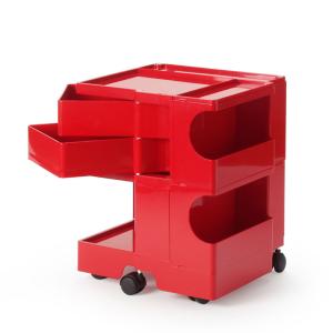ボビーワゴン レッド ２段２トレイ BOBY WAGON RED B-LINE ビーライン ジョエ・コロンボ 多機能ワゴン ベッドサイドテーブル 正規輸入品