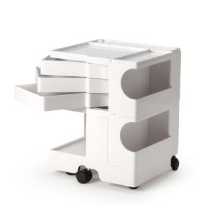 ボビーワゴン ホワイト ２段３トレイ BOBY WAGON WHITE B-LINE ビーライン ジョエ・コロンボ 多機能ワゴン ベッドサイドテーブル 正規輸入品