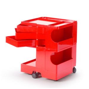 ボビーワゴン レッド ２段３トレイ BOBY WAGON RED B-LINE ビーライン ジョエ・コロンボ 多機能ワゴン ベッドサイドテーブル 正規輸入品