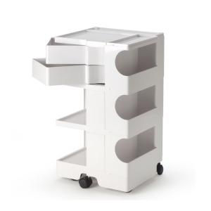 ボビーワゴン ホワイト ３段２トレイ BOBY WAGON WHITE B-LINE ビーライン ジョエ・コロンボ 多機能ワゴン ベッドサイドテーブル 正規輸入品