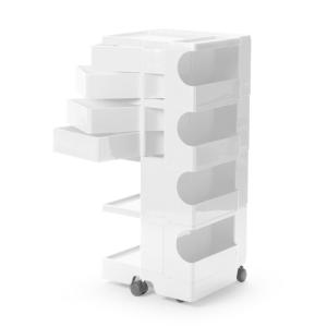 ボビーワゴン ホワイト ４段４トレイ BOBY WAGON WHITE B-LINE ビーライン ジョエ・コロンボ 多機能ワゴン ベッドサイドテーブル 正規輸入品