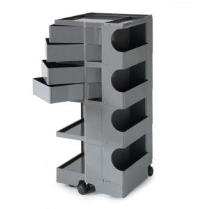 ボビーワゴン トルネードグレー ４段４トレイ BOBY WAGON TORNADO GRAY B-LINE ビーライン ジョエ・コロンボ 多機能ワゴン ベッドサイドテーブル 正規輸入品