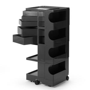 ボビーワゴン ブラック ４段５トレイ BOBY WAGON BLACK B-LINE ビーライン ジョエ・コロンボ 多機能ワゴン ベッドサイドテーブル 正規輸入品