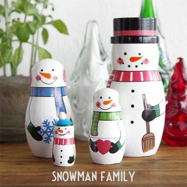 Snowman Family スノーマン ファミリー 雪だるま マトリョーシカ クリスマス X'MA...