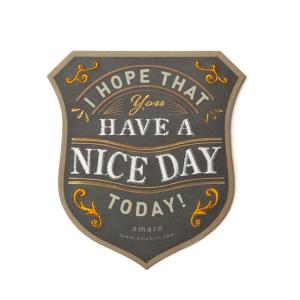 EMBROIDERY MESSAGE CARD -COLLEGE- Have a Nice Day エンブロイダリー メッセージカード カレッジ amabro アマブロ｜play-d-play