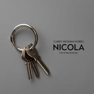 Nicola ニコラ CANDY DESIGN &amp; WORKS キャンディデザイン＆ワークス ブラス/ニッケル 真鍮製 キーリング キーホルダー CHW-09