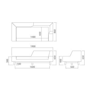 SIEVE シフトソファ 左背 shift s...の詳細画像2