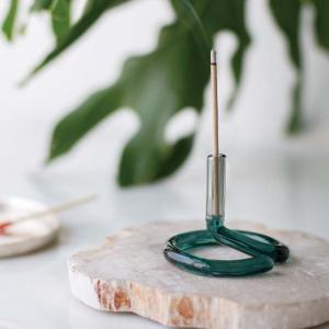 TWO TONE INCENSE HOLDER ツートーン インセンスホルダー amabro アマブロ お香立て インセンススタンド 耐熱ガラス ツートン ツートーン｜play-d-play