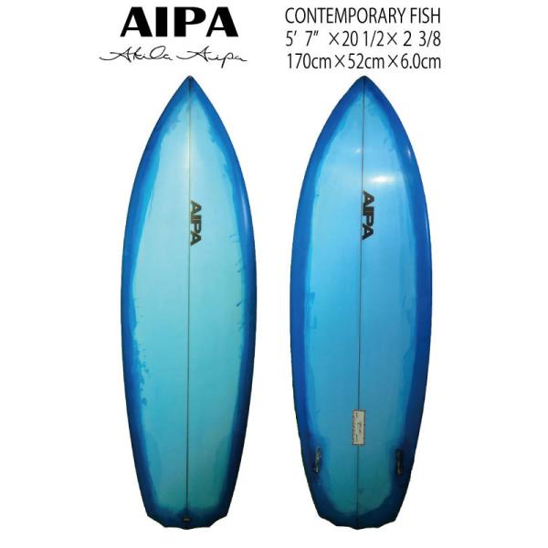 AIPA アイパ CONTEMPORARY FISH 5&apos;7&quot;  ツインフィン サーフボード レジン...