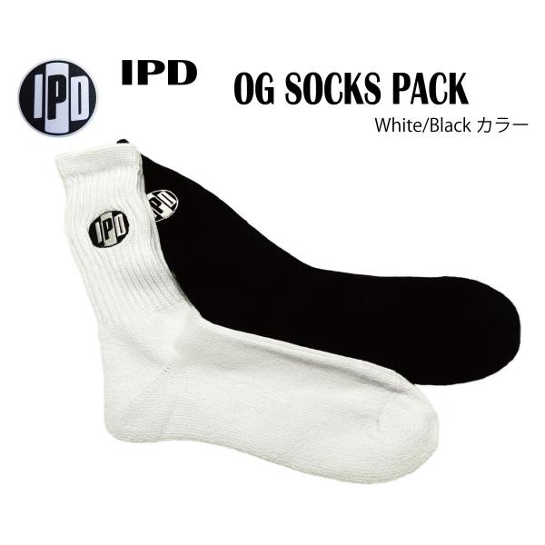 IPD アイピーディー OG SOCKS PACK オージーソックスパック White/Blackカ...