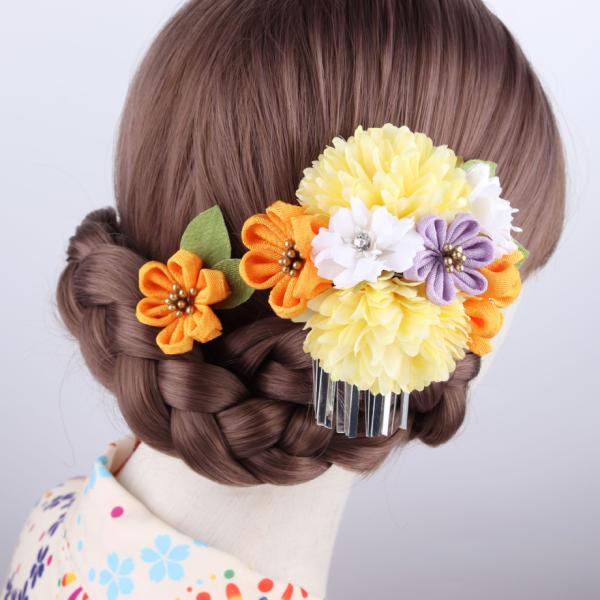 髪飾り ヘアクリップ 和装飾り ヘアアクセサリー 簪 花飾り 髪留め 成人式 卒業式 結婚式