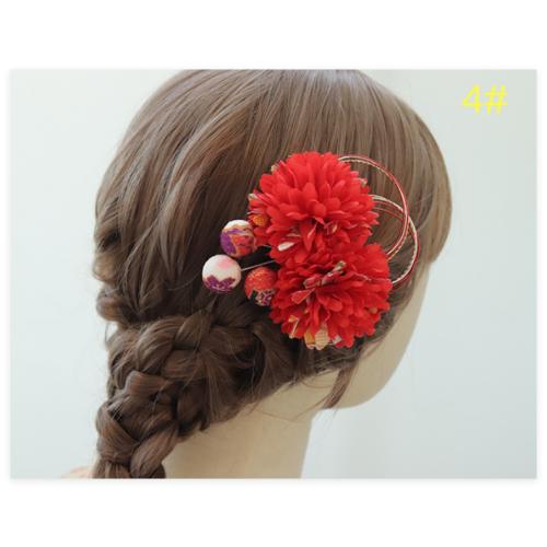 髪飾り 和装飾り ヘアクリップ ヘアアクセサリー 簪 花飾り 髪留め 成人式 卒業式 結婚式