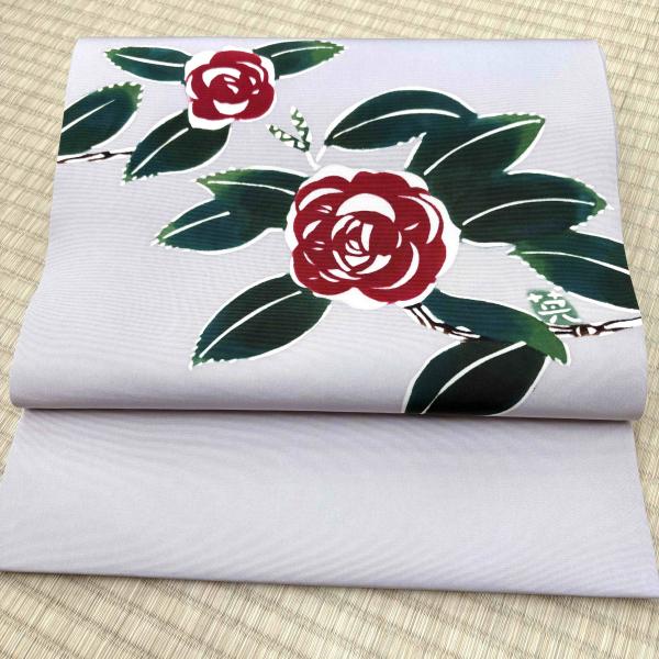 【創業75年 札幌の呉服店厳選】新品 名古屋帯 バラ柄☆仕立て済☆内藤 英治 （NAITO hide...