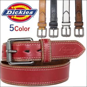ベルト レザー Dickies ディッキーズ ハトメベルト  レザーベルト メンズ ストリート アメカジ ブラック 黒 ロゴ