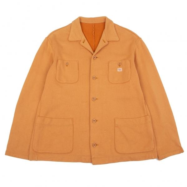 パパスPapas コットンワンポイント刺繍ジャケット 薄オレンジ48M 【メンズ】