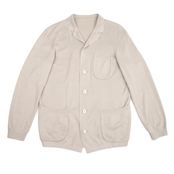 イッセイミヤケ メンISSEY MIYAKE MEN アクリルリネンニットジャケット ベージュ2 【...
