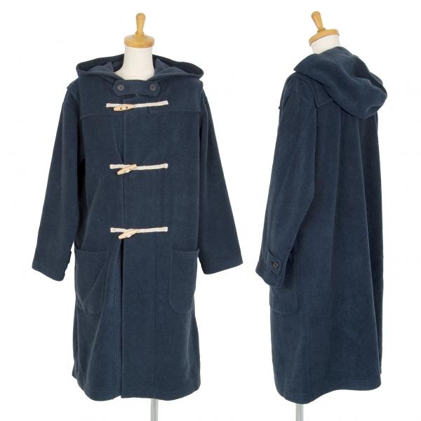 1 mile プランテーションPlantation ポリレーヨンフリースロングダッフルコート 紺M ...