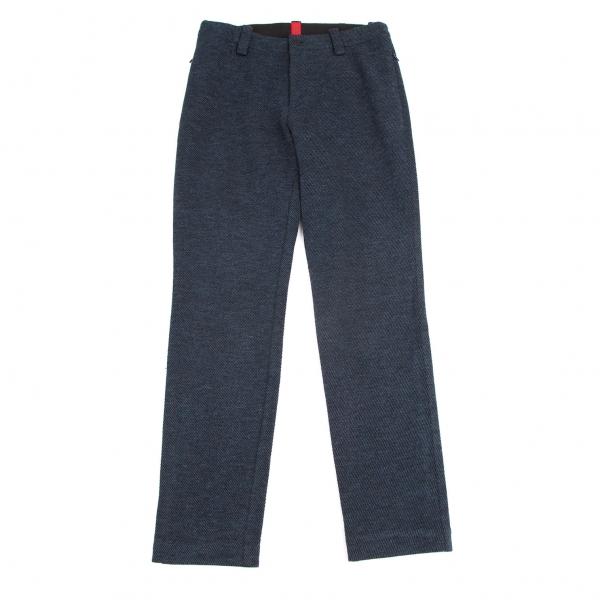 イッセイミヤケハートISSEY MIYAKE HaaT ウール混ジップポケットストレッチスキニーパン...