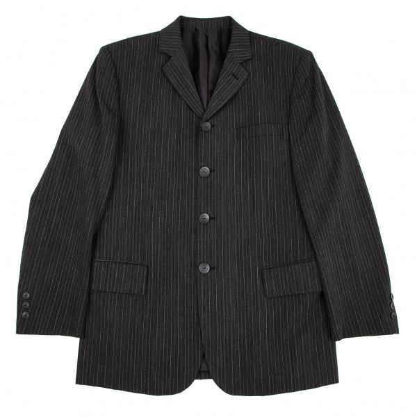 ジャンポールゴルチエ クラシックJean Paul GAULTIER 混紡ウールストライプ4Bジャケ...