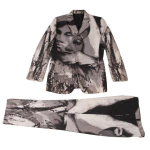 ジャンポールゴルチエ オム オブジェ【極美品】光沢スーツ セットアップ 白系 ジャンポールゴルチエ オム オブジェ【極美品】光沢スーツ