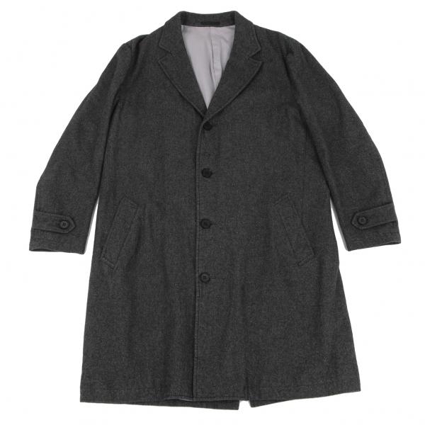 コムデギャルソンオムCOMME des GARCONS HOMME 製品染めウールチェスターコート ...