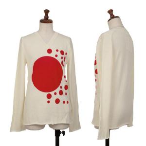 コムデギャルソン 美品 AD2024 25SS ポリエステル Vネック ニット