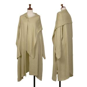 ベージュ 長袖ブラウス 後ろリボン付き、ヨーガンレール シルク100% ヨーガンレールJURGEN LEHL シルク混ドレープネックブラウス