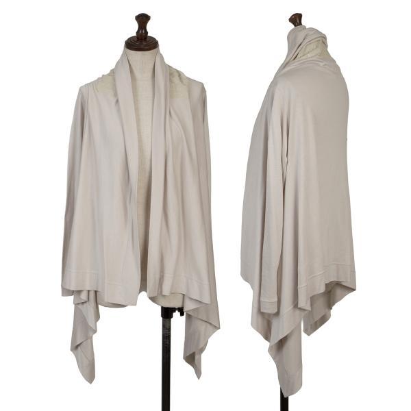 バオバオ イッセイミヤケ コットンレーヨン樹脂プリントボタンレスカーディガン ベージュM位 【レディ...