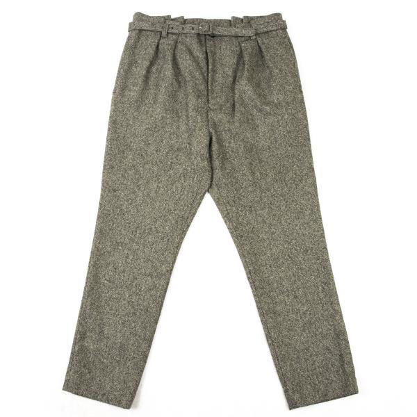 スナオクワハラsunao kuwahara ウールベルテッドテーパードパンツ モカS 【レディース】