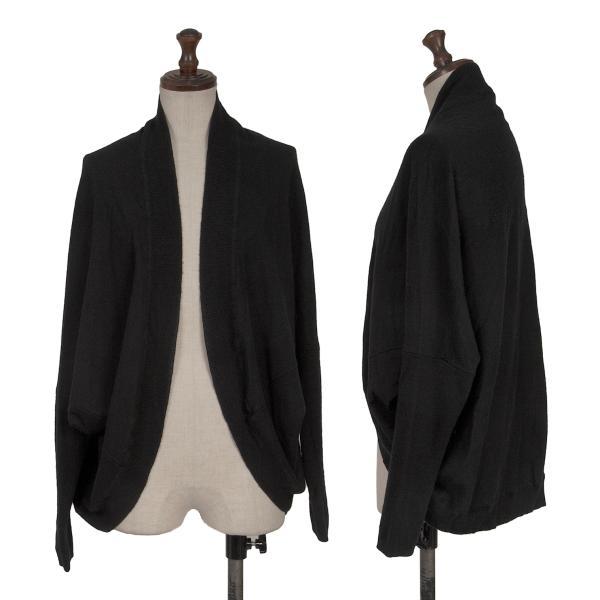 ツモリチサトTSUMORI CHISATO ウールシルクボタンレスニットカーディガン 黒M位 【レデ...