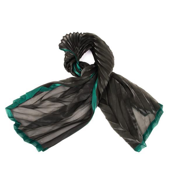 イッセイミヤケ フェットISSEY MIYAKE FETE プリーツ大判ストール カーキ緑 【レディ...