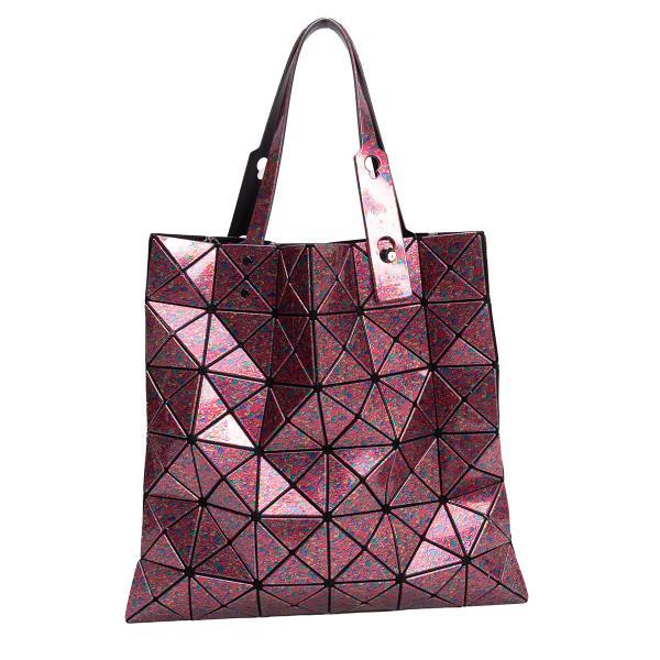 バオバオ イッセイミヤケBAO BAO ISSEY MIYAKE 6×6鉱物柄トートバッグ ピンクマ...