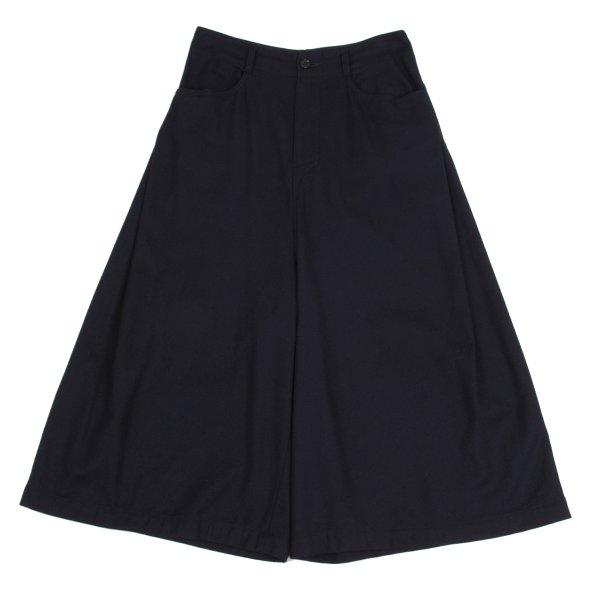 ズッカzucca ウール混ワイドクロップドパンツ 紺M 【レディース】