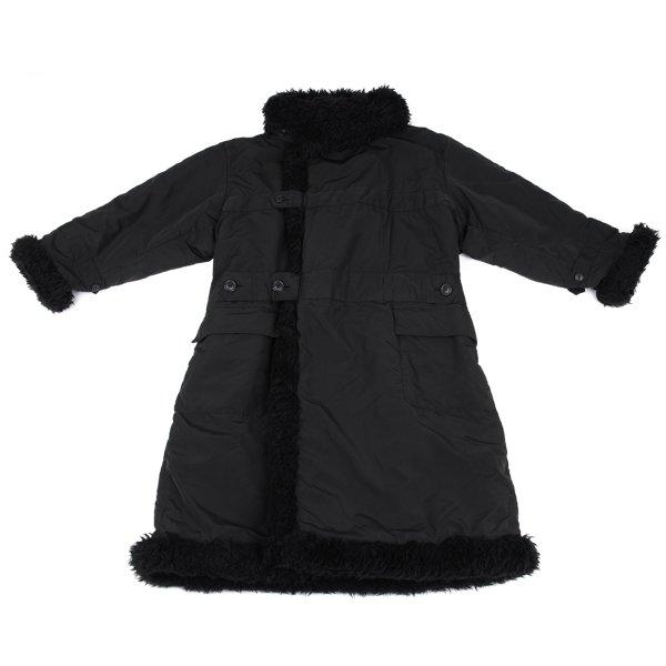 イッセイミヤケ メンISSEY MIYAKE MEN ポリファートリム中綿ロングコート 黒M 【メン...