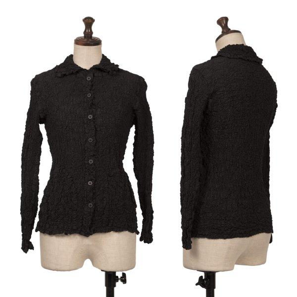 イッセイミヤケミーISSEY MIYAKE me カリフラワー長袖シャツ 黒F 【レディース】