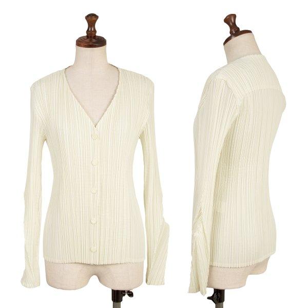 イッセイミヤケ フェットISSEY MIYAKE FETE デザインスリーブプリーツノーカラージャケ...