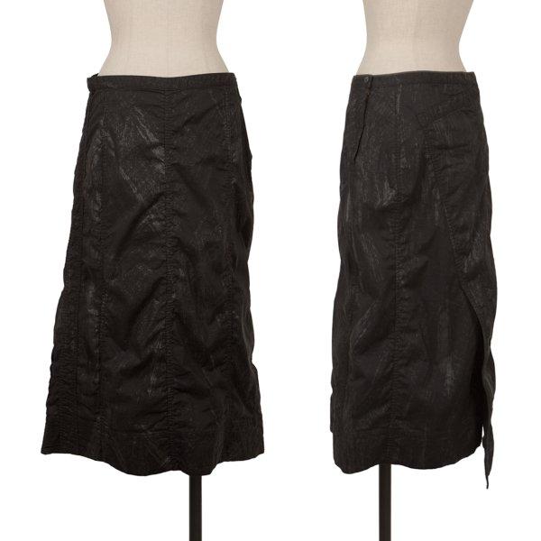 イッセイミヤケ ハートISSEY MIYAKE HaaT コットン混グラフィック顔料プリントスカート...