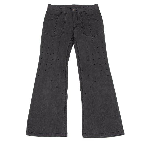 イッセイミヤケ ハートISSEY MIYAKE HaaT コットン混ハトメデザインストレッチグリッタ...