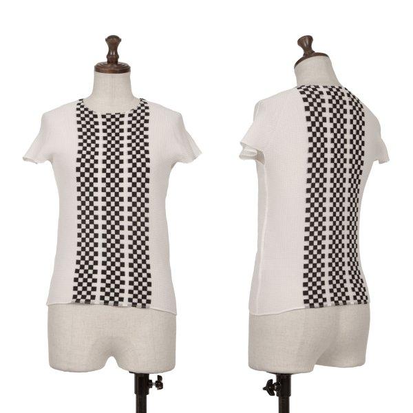 イッセイミヤケISSEY MIYAKE PLEATS (T) ストレッチプリーツチェッカーTシャツ ...