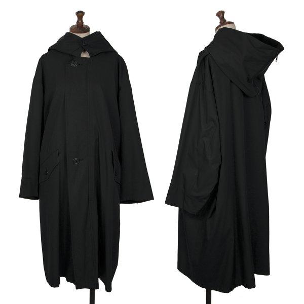 ウインドコートWINDCOAT ポリ2WAYフーデッドコート 墨黒M 【レディース】