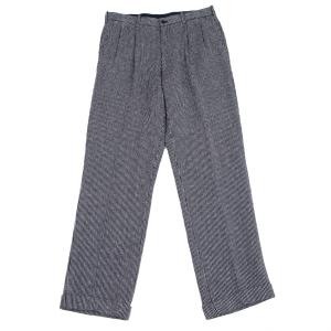 リネン100%◇PAPAS パパス ツータック スラックスパンツ ボトムス 
