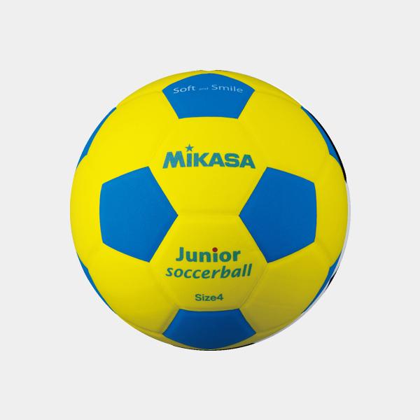 MIKASA スマイルサッカー4号 SF4J-YBL 小学生用 軽量 スポンジ素材4号サッカーボール