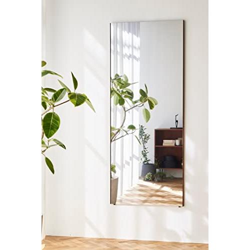 リフェクス割れない軽量ミラー幅60×高さ150cmオーク(木目)フレームRM-5/MO【日本製】