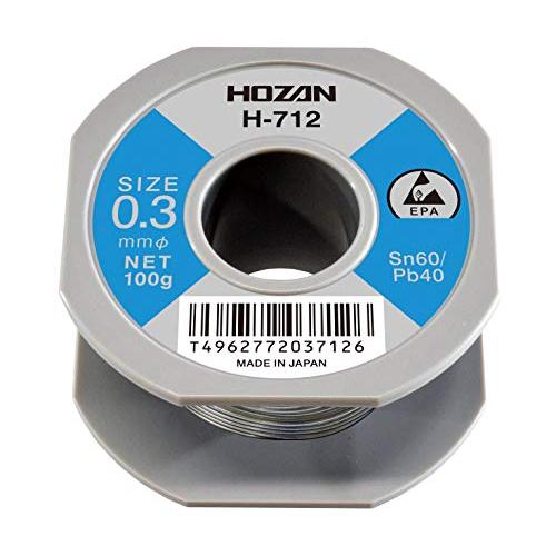 ホーザン(HOZAN) ハンダ スズ60% 鉛40% 重量100ｇ 長さ200ｍ 線径0.3ｍｍΦ ...