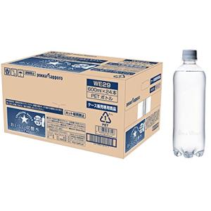 サッポロ おいしい炭酸水 ラベルレス 600ml ×24本｜plaza-unli