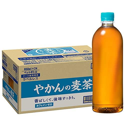 コカ・コーラ やかんの麦茶 from 爽健美茶 ラベルレス 650mlPET ×24本