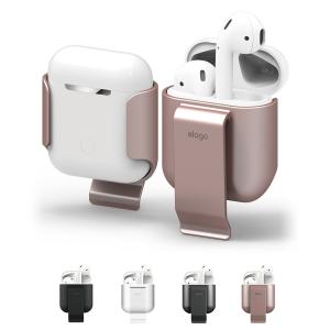 elago AirPods ケース エアーポッズ 第1 第2 世代 収納 落下 紛失 防止 クリップ イヤホン カバー Carrying Clip