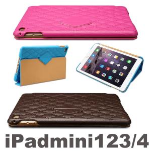 iPad mini mini2 mini3 mini4 ケース キルティング 刺繍 JS-IM4-02H03H カバー ipadminiケース キルト オートスリープ レザー｜plazali