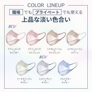 通気性UP マスク 不織布 日本製 バイカラー...の詳細画像2